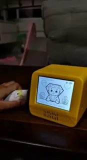 Customer photo: Stickr printing a baby diamond sticker
