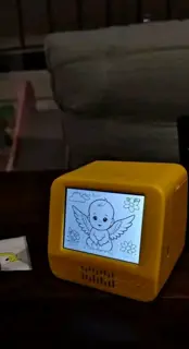 Customer photo: Stickr showing a baby with wings drawing