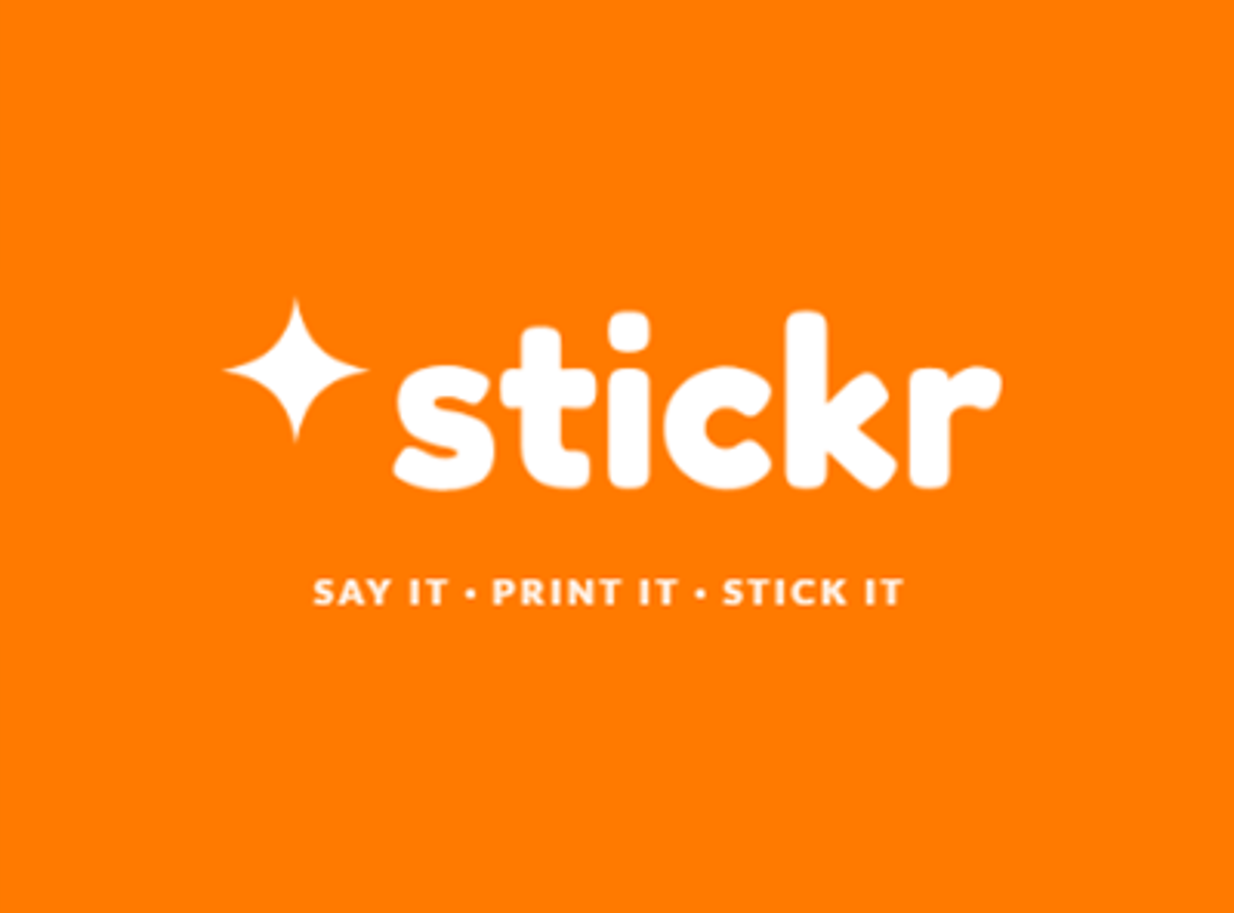 Stickr's wake-up screen